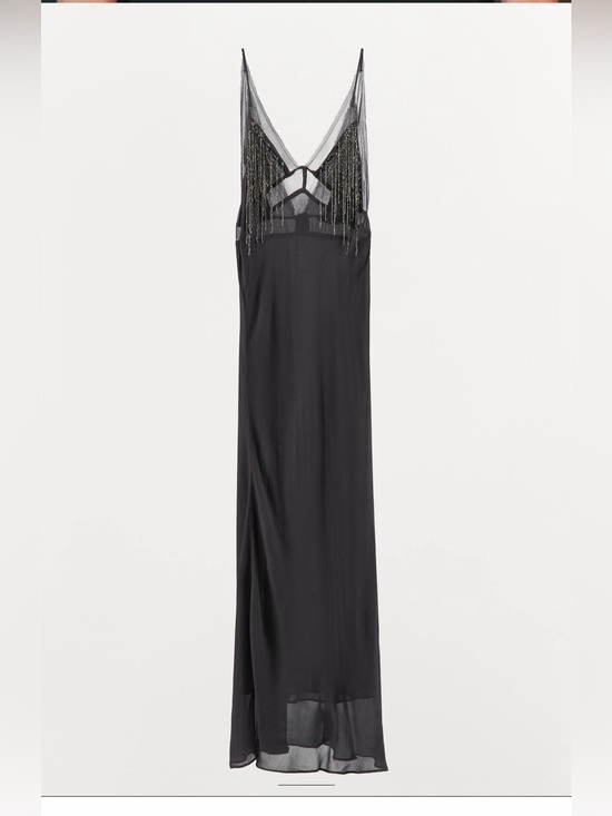 Zara Dresses & Skirts - ZARA BEADED GEORGETTE
DRESS BLUE GREY SiZE MEDIUM
